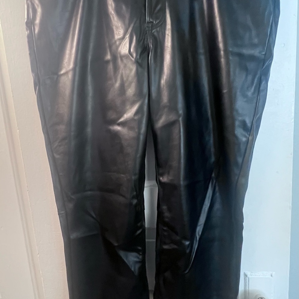 NWT Vegan Leather Gap Vintage Slim Pants - Picture 2 of 6